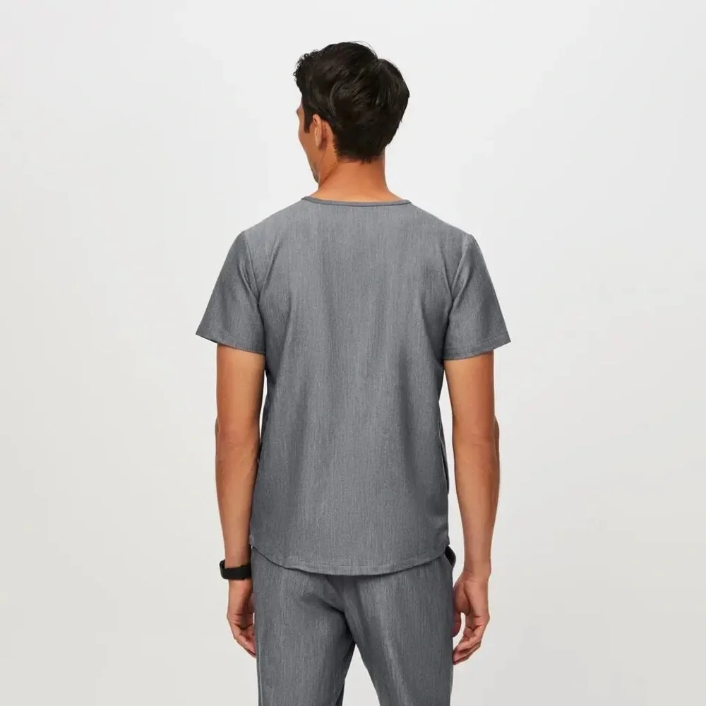 Men’s Chisec‎ Three-Pocket Scrub Top in Graphite Gray.